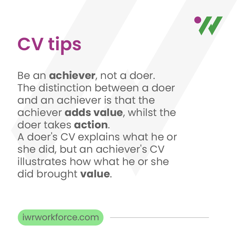 Important CV tip!